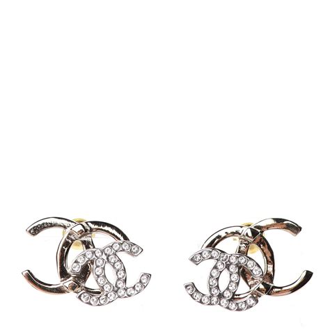 original chanel cc earrings|Chanel double c earrings real.